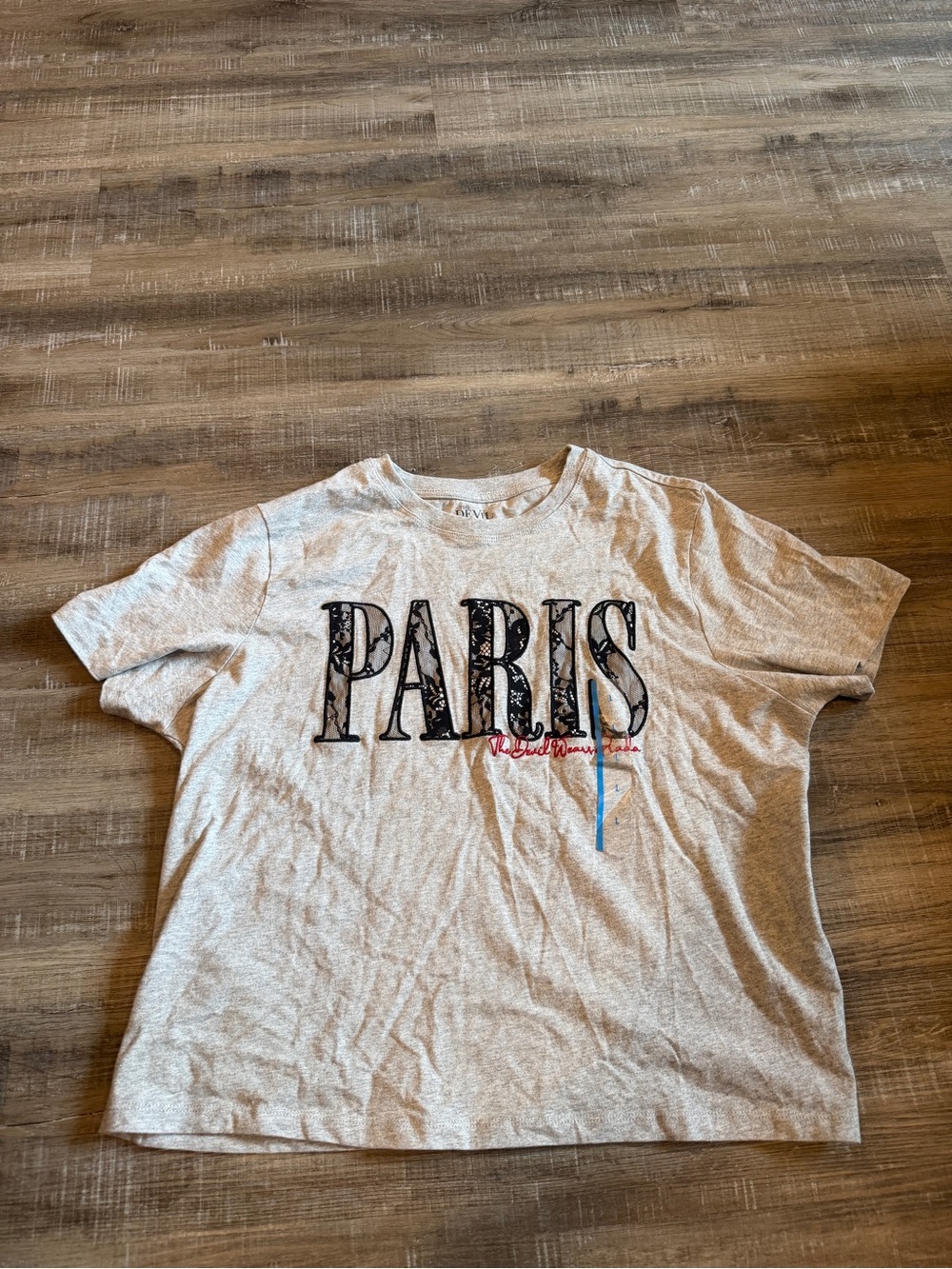 Gray 'PARIS' Graphic Short Sleeve Tee